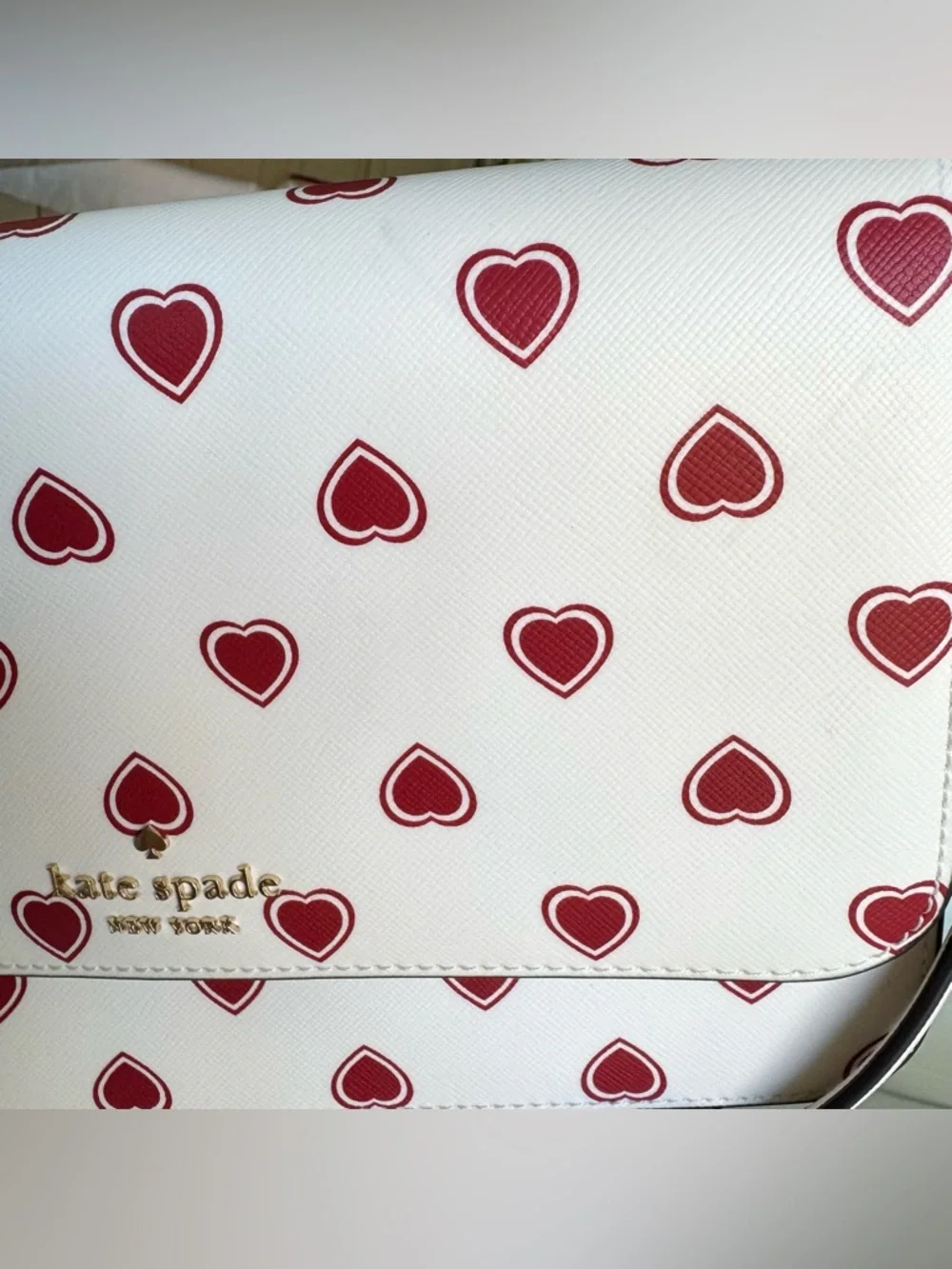 🆕 Kate Spade Madison Heartfelt Geo Flap Shoulder Bag Crossbody